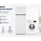 Beko 2’li Beyaz Eşya Çeyiz Paketi | 475 Litre No-Frost Buzdolabı + 7 kg 1200 Devir Çamaşır Makinesi - Renkk