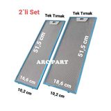 Beko Aspiratör Alüminyum Filtre Seti 18,6X51,5 Cm / 16,6X51,5 Cm 2'Li Set