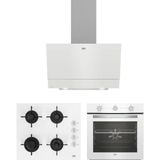 Beko Beyaz Cam Avantaj 3’lü Ankastre Set A Enerji Sınıfı Modern Mutfak Uyumlu Fırın Ocak Davlumbaz