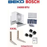 Beko Bosch 24000 Btu Klima Ayak Montaj Takım - 60 Cm Ayak Titreşim Takozu Vida Dubel Pul Montaj Takımı