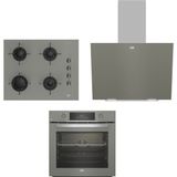Beko Buhar Destekli Manhattan Gri 3’Lü Ankastre Set (Bfc 432 G Fırın + Bocd T6510 Eg Ocak + Bde 6041G Davlumbaz)