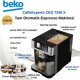 Beko Caffeexperto Ceg 7348 X Tam Otomatik Espresso Makinesi + 1Kg Tchibo Barista Kahve Çedirdeği Hediye