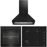Beko Eco BFM 310 S - BOMD D 6110 ES - ADP 61420 S 3'lü Siyah Ankastre Set