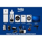 Beko Full Ev Paketi 16 Parça | Çeyiz Paketi | Buzolabı + Çamaşır Makinesi + Ankastre Set + Google Tv + Kurutma Makinesi + Bulaşık Makinesi + Küçük Ev Aletleri - renk