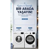 Beko İkili 9 Kg 1200 devir Çamaşır+ 8 Kg Kurutma Makinesi Seti - beyazset