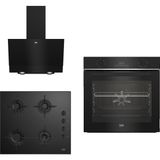 Beko New Black Star 3 Lü Ankastre Set ( Bfc 330 S - Bocd T 6011 Es - Bde 6050 S ) A Enerji Sınıfı Yüksek Performanslı Siyah Cam Ocak ve Fırın