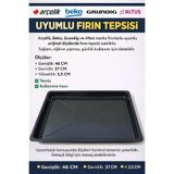Beko Non-stıck Yapışmaz Tray Emaye Fırın Tepsisi Gri
