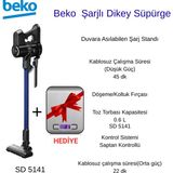 Beko Sd 5141 Şarjlı Dikey Süpürge + Hassas Mutfak Tartısı Hediye - Lacivert