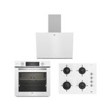 Beko Super Luks Beyaz Ankastre Set (Bde 6041 B1 Davlumbaz + Bfc 431 B Fırın + Bocd T 6510 Eb Ocak)