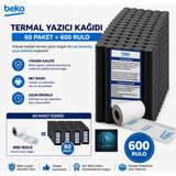 Beko X30 Tr - 300 Tr - 220 Tr - 400 Tr Yazarkasa Termal Pos Rulosu ( 60 Paket - 600 Adet )