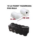 Beko Yazar Kasa POS Rulo, 56 mm x 16 m, 10'lu Paket