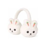 Beksy Accessory Peluş Tavşan Kulaklık, Kışlık Yumuşak Kürklü Tavşan Kulak Isıtıcısı, Sevimli Beyaz Peluş Aksesuar