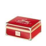 bektobacco Angelo Metal Kaplama Sedir Puro Kutusu Kırmızı/Gold 40's