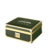 bektobacco Angelo Metal Kaplama Sedir Puro Kutusu Yeşil/Gold 40's