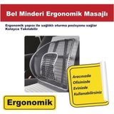 Bel Arkası Masajlı Sırtlık Ortopedik Siyah