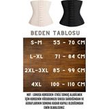 Bel Inceltici Şekillendirici Göbek Bölgesini Toparlayıcı Çelik Balenli Delikli Kumaş Kadın Korsesi - Ten - S - M