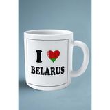 Belarus Bayrak Baskılı Kupa Bardak Çift Taraflı Kişiye Özel
