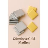 belchocolate Altın ve Gümüş Sargılı Sütlü Madlen 100 Adet İkramlık Çikolata