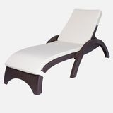 Belde 60x188x5 cm Krem Şezlong Minderi