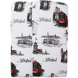Belde İstanbul Desen 48 x 100 x 4 cm Delüks Midium 2'li Minder