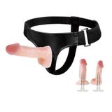Belden Bağlamalı İçi Dolu Çift Strapon Penis - BDM2034
