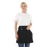 Belden Bağlamalı Kadın ve Erkekler için Siyah Garson/Barista/Kuaförler için Yarım Önlük Apron– 2 Cep, Ayarlanabilir Bel Askısı – Mutfak & Kafe Servis Önlüğü