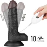 Belden Bağlamalı Titreşimli Ultra Yumuşak Gerçekçi Et Dokulu Realistik Zenci Vibratör Dildo