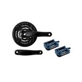 Belderia Bisiklet 3'lü Aynakol - Pedal Komple Set Açık Gri
