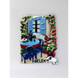 Belek Polyester Kabartmalı Magnet 5 X 6,5 Cm Dekoratif Hediyelik Buzdolabı Süsü (Kod:1680)