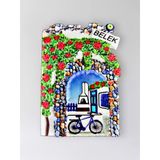 Belek Polyester Kabartmalı Magnet 5,5 X 7 Cm Dekoratif Hediyelik Buzdolabı Süsü (Kod:1539)