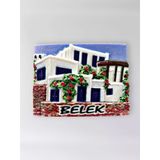 Belek Polyester Kabartmalı Magnet 7,5 X 5,5 Cm Dekoratif Hediyelik Buzdolabı Süsü (Kod:1646)