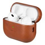Belemay AirPods Pro 2. Nesil Kılıf için, MagSafe ve Kablosuz Şarj ile Uyumlu, Lüks Tam Tahıl Pürüzsüz Deri, Benzersiz Patina, Konforlu Kavrama, Airpods Pro 2 ile Uyumlu, Kahverengi