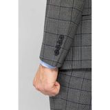 Belfor Slim Fit Karelı Yeleklı Takım Elbıse Gri - 30