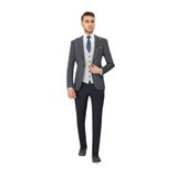 BELFOR SLIMFIT BALIKSIRTI YELEKLI KOMBIN TAKIM ELBISE LACİVERT 30_6 LACİVERT