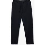 Beli Bağcıklı Düğmeli Pike Kumaş Cep Detaylı Duble Paça Slim Fit Pantolon - Lacivert - 42