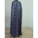 Beli Lastikli Desenli Penye Kumaş Maxi Boy Anne Etek %100 Pamuk 38BEDEN 100KG - Lacivert-90792 - Standart