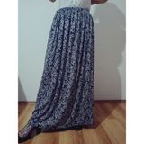 Beli Lastikli Desenli Penye Kumaş Maxi Boy Anne Etek %100 Pamuk 38BEDEN 100KG - Siya - Ekru - Gri - Standart