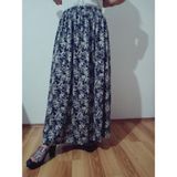 Beli Lastikli Desenli Penye Kumaş Maxi Boy Anne Etek %100 Pamuk 38BEDEN 100KG - Siyah-138180 - Standart