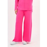 Beli Lastikli Geniş Paça Triko Pantolon (A90944-S-ALT) FUŞYA SSTD