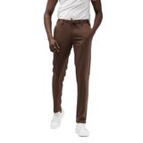Beli Lastikli ve İplikli Rayon Kumaş Regular Fit Likralı Jogger Pantolon KAHVERENGİ 44