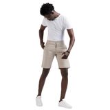 Beli Yarım Lastikli Paraşüt Kumaş Likralı Astarsız Cepli Slimfit Şort TAŞ 50