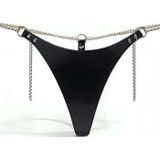 Beli Zincirli Deri Tanga Harness, Deri Fantazi Tanga