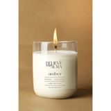 Believe Your Aura Amber Kokulu Aromaterapi Bardak Mum %100 Doğal Soya Mumu 300 cc
