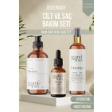 Believe Your Aura Biberiye Cilt ve Saç Bakım Seti %100 Saf ve Doğal Biberye Yağı Biberiye Suyu ve Cilt Sıvı Sabunu