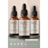 Believe Your Aura Cilt ve Saç Bakım Seti - %100 Saf ve Doğal Hint Argan Biberiye Yağı Cilt ve Saç Bakım Seti - 3x10 ml