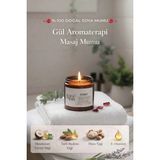 Believe Your Aura Gül Kokulu Masaj Mumu - %100 Saf ve Doğal Hindistan Cevizi ve Shea Yağı Spa Masaj Mumu - 100 cc
