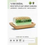 Believe Your Aura Keçi Sütlü Çay Ağacı Sabunu - %100 Doğal Kabak Lifli Keçi Sütlü Çay Ağacı Yağı Sabunu - 120 gr