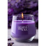 Believe Your Aura Vanilya Kokulu Mor Mum - %100 Doğal Soya Mumu Aromaterapi ve Dekoratif Kokulu Mum - 300 cc