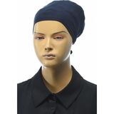 Belifanti Collection 2 Adet Düz Penye Tesettür Bone - Lacivert - Koyu Lacivert - Standart