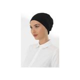 Belifanti Collection 2 Adet Düz Penye Tesettür Bone - Siyah - Standart